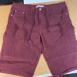 Denim House Mens Distressed Denim Shorts Size 36